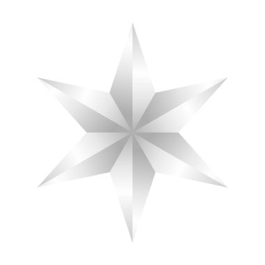 Beyaz arkaplanda vektör dekoratif kıymık yıldızı