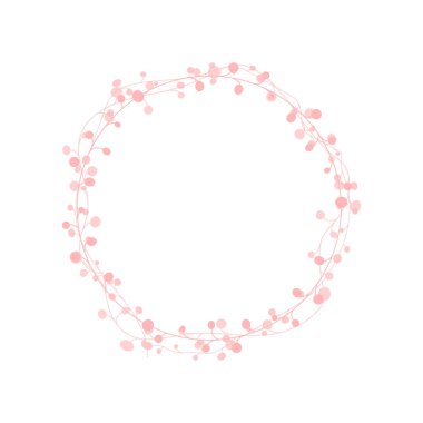 Vektör keten çiçek çelengi beyaz arkaplan üzerinde izole