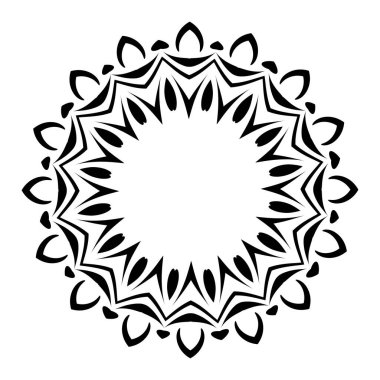 Vektör çiçek vektörü Hint mandala etnik stil mandala