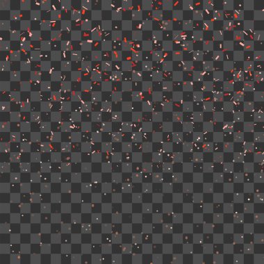 Vektör kırmızı metalik konfeti arka planı