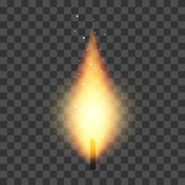 Kibrit yakan gerçekçi alevler