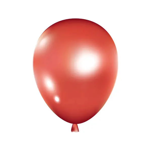 Beyaz vektör illüstrasyonunda Vektör kırmızı gerçekçi balon