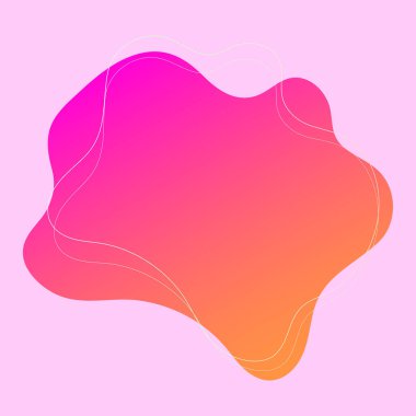 Vektör soyut sıvı tasarım elementi. Metin için minimalist arkaplan. Dalgalı kabarcık pankartı, beyaz üzerine poster pankartı