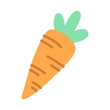 Sağlıklı turuncu havuç grafiksel illüstrasyon