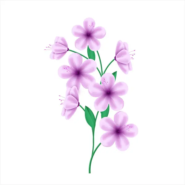 Vector spring flower on white background
