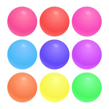 Beyaz üzerine vektör 3d gerçekçi küre ikon vektör illüstrasyonu