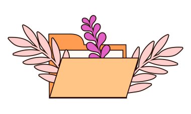 Yaprak simgesi düz biçimli vektör dizini