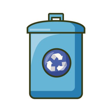 Vektör b; beyaz arkaplanda geri dönüşüm kutusu