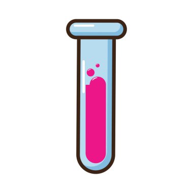 Vektör laboratuvar ekipmanları laboratuvar test tüpü vektör şişesi ikonu Erlenmeyer kimya şişesi ile kimyasal