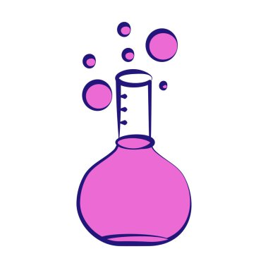 Beyaz arkaplanda vektör karikatür makas simgesi