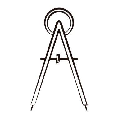 Vektör beyaz arkaplanda simge pusula