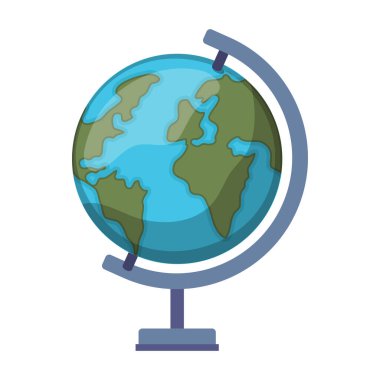 Arkaplanda vektör dünya simgesi izole edildi