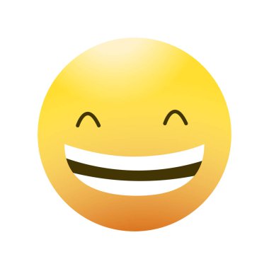 Beyaz arkaplanda izole edilmiş sarı ifade dizisi