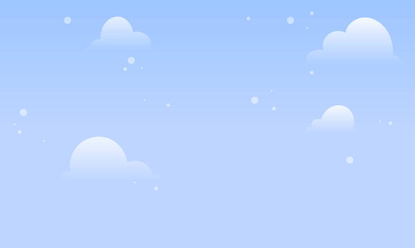 Vector blue sky with clouds background elegant