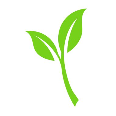 Vektör ekolojisi yeşil yaprak simgesi