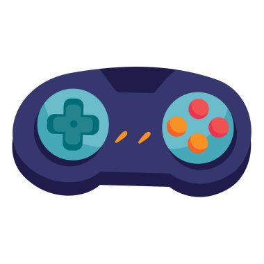 Beyazdaki oyuncular için vektör joystick çizgi filmi