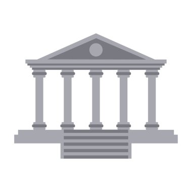 Beyaz üzerine gerçekçi antika beyaz sütunlar gerçekçi kompozisyon