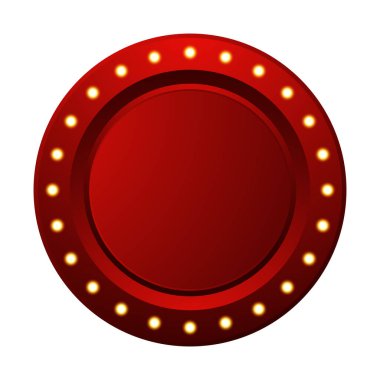 Vector Cirb ampul çerçeve 3D ışıklı ok işaretler için sirk sinema kafe kumarhane reklamları