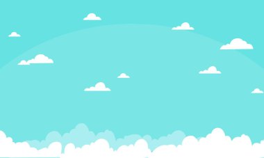 Vektör gökyüzü arkaplanı, pastel tasarım vektörü