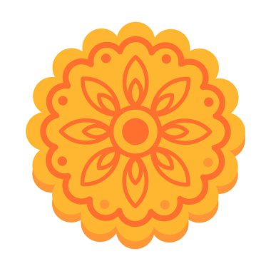 Sonbahar ortasında ay pastası ile vektör arkaplanı