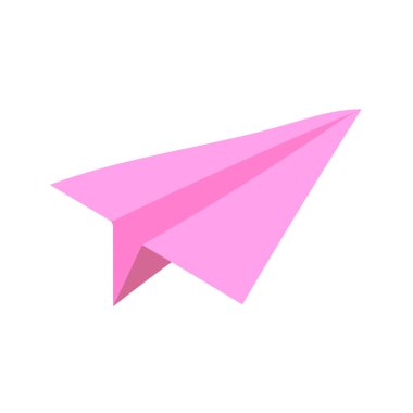 Beyaz arka plan üzerinde vektör kağıt uçak