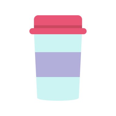 Vektör yeniden kullanılabilir kahve fincanı sürdürülebilir yaşam tarzı sıfır atık ekolojik konsept çizimi