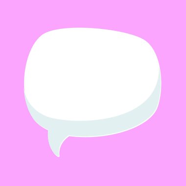 Pembe arkaplanda vektör konuşma balonu