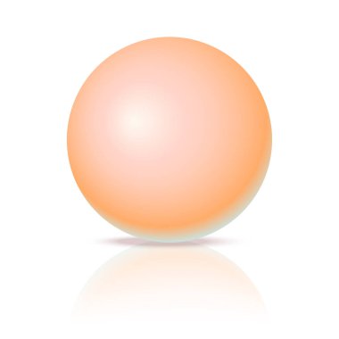 Vektör pastel top pembe parlak 3d küre yuvarlak kürenin izole geometrik figürü