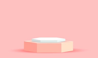 Vektör pembe pastel podyum ürünü ürün için podyum arka planı