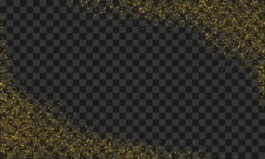 Vektör soyut şeffaf altın parıltıları arka planı