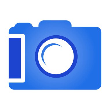 Kamera simgesinin vektör illüstrasyonu