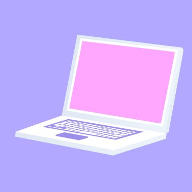 vektör laptop beyaz zemin üzerine
