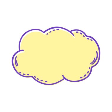 Beyaz arkaplanda vektör konuşma balonu