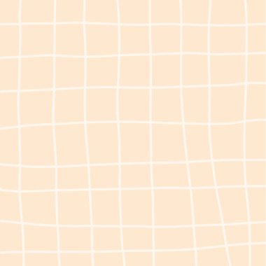 Vektör el yazısı ızgarası turuncu pastel estetik arka plan