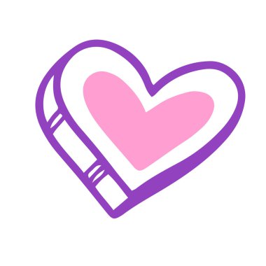 Beyaz arkaplanda vektör doodle aşk simgesi