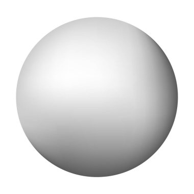 Vektör 3d yuvarlak beyaz küre gerçekçi 3d top