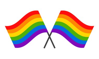 lgbtq gurur ayı konsepti için vektör gökkuşağı bayrağı vektörü