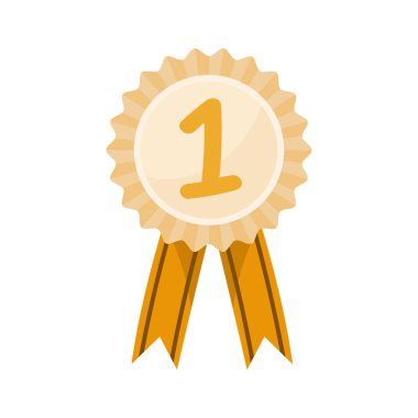 Birincilik ödülü kurdelesi vektörü