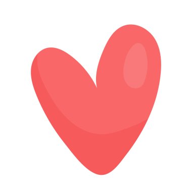 Vektör kalp çizimi beyaza izole edildi