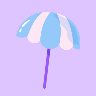 Plaj sıcağından korunmak için renkli plaj şemsiyeleri.