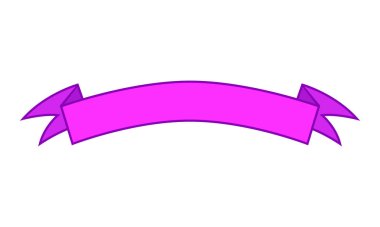 Vektör düz mor kurdeleler büyük pankart