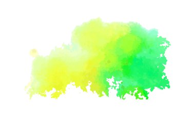 Vektör soyut sarı ve yeşil suluboya arkaplan