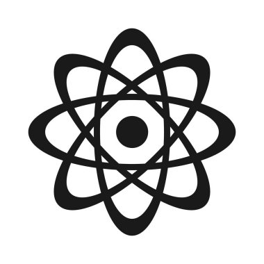 Vektör atomu veya proton çekirdeği. Vektör izole edilmiş simge ögesi. biyoloji bilimi geçmişi