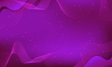 Vektör koyu mor dalgalar ve noktalar soyut arkaplan