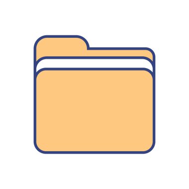 Vektör belge dizini simgesi düz tasarım vektör çizimi