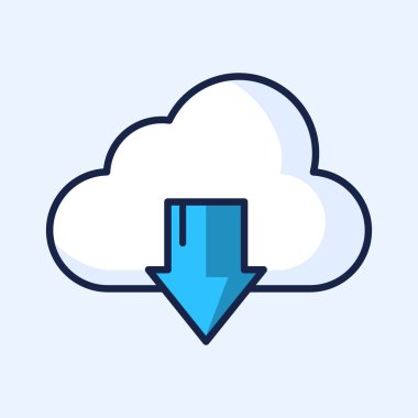 Simge indirmenin vektör illüstrasyonu