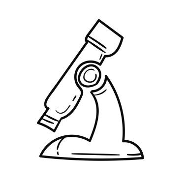 Basit biçim izole edilmiş vektör illüstrasyonunda vektör mikroskobu simgesi