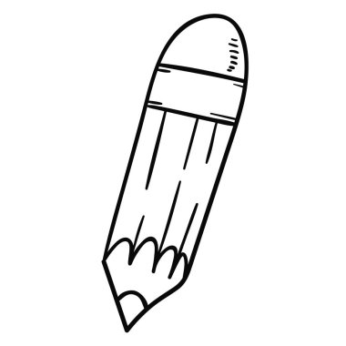 Silgi karalama çizgi çizgi ile basit çizim kalemini yönlendir