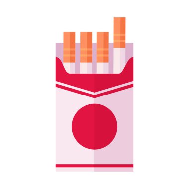 Vektör sigaraları vektör karton kutu düz çizgi film paketi