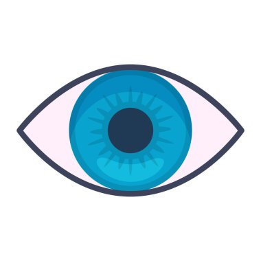 Web tasarımı için göz vektörü simgesinin vektör göz simgesi çizimi